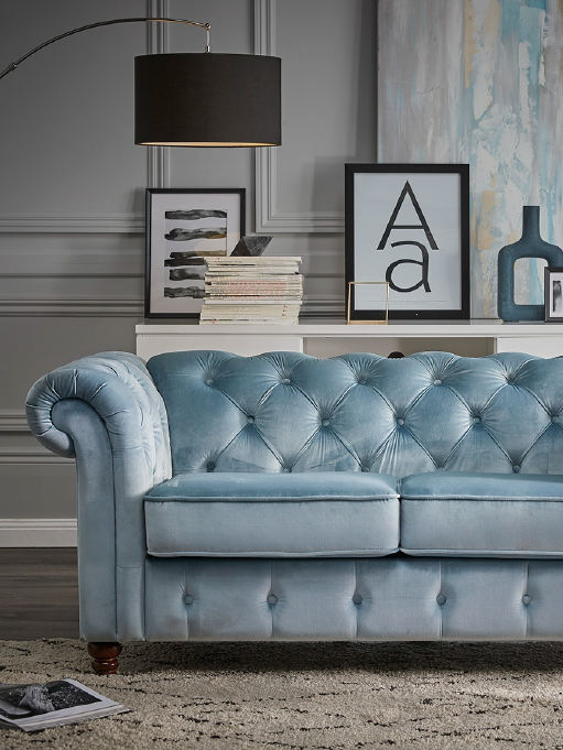 Fantastic furniture blue deals couch